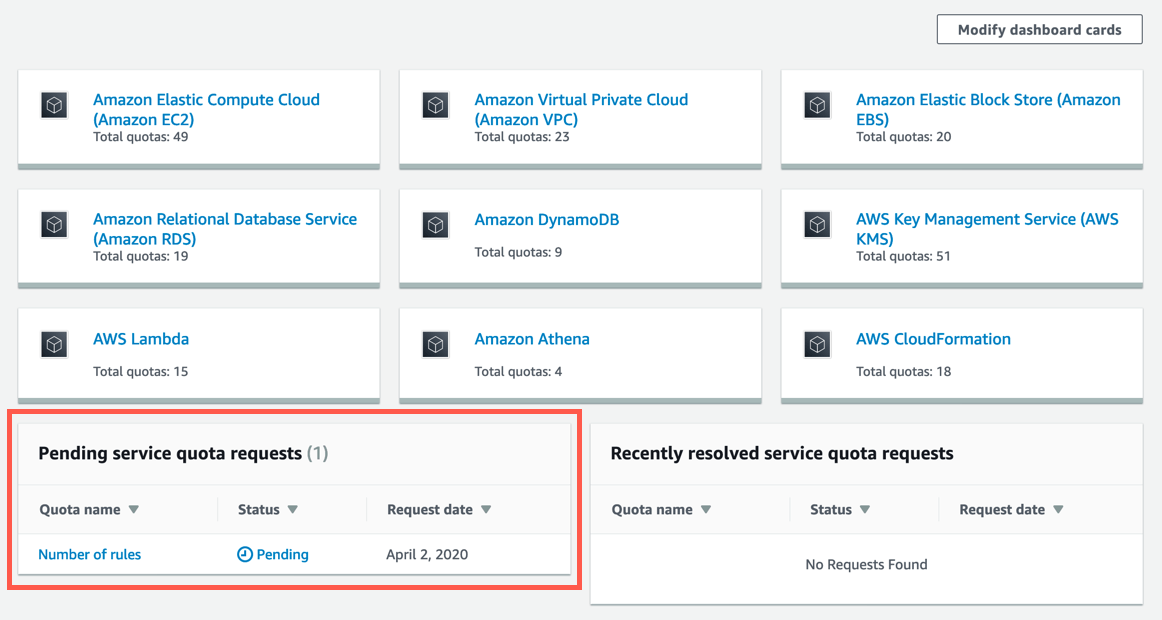 Request a service quota increase